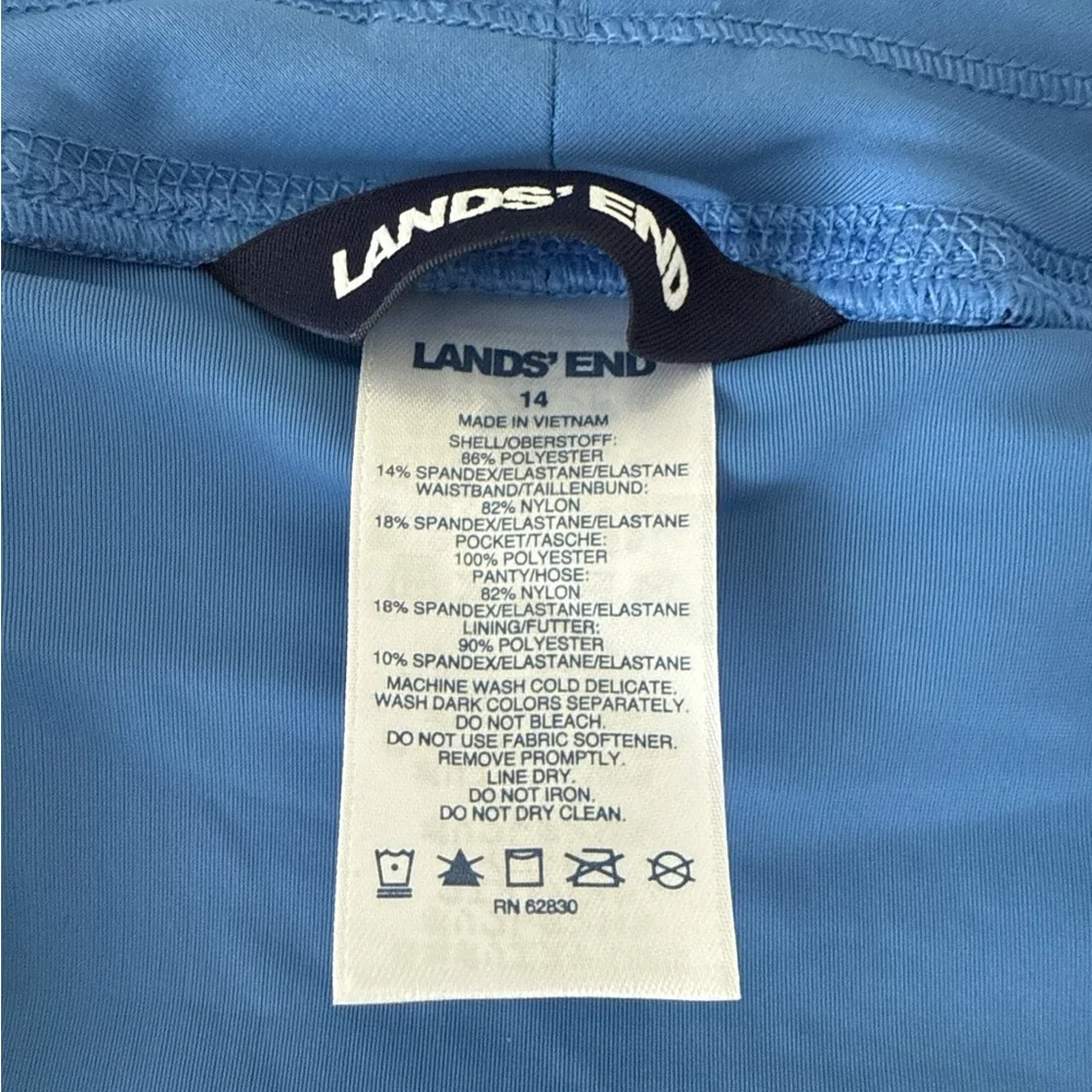 Lands End Womens Board Shorts, EUC, Size-L, Color-Orange/Blue/White - Picture 3 of 7